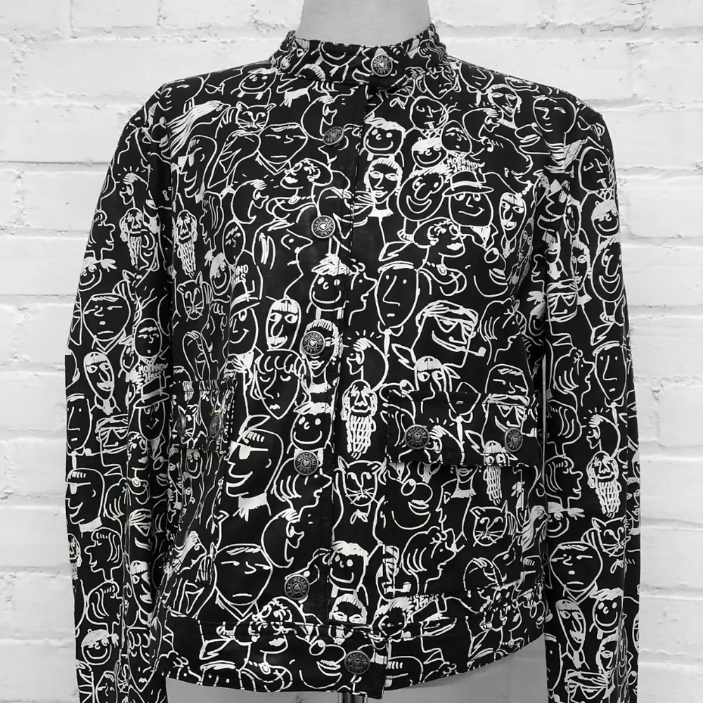 Vintage Moschino Jeans Cartoon Face Jacket
